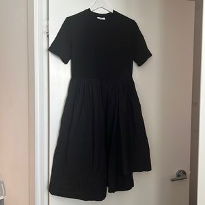 COS contrast black long t-shirt dress